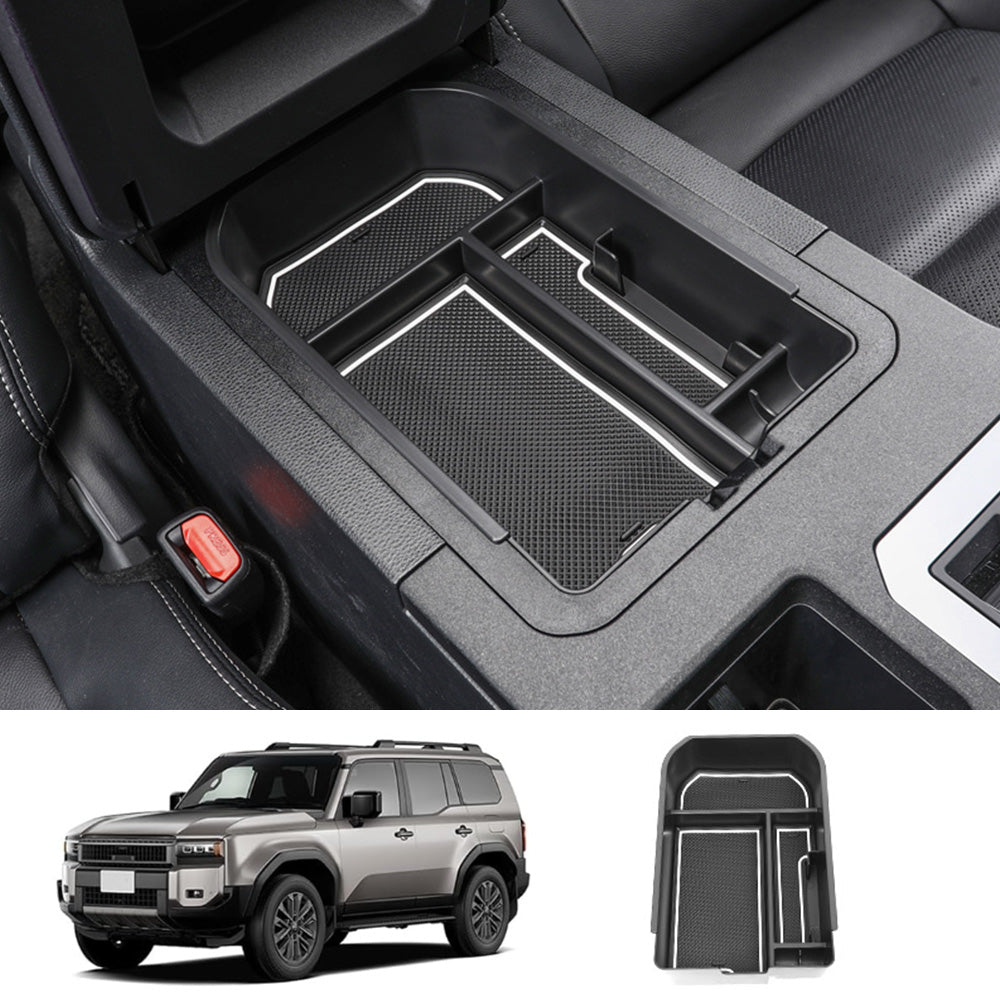 Caja de almacenamiento del apoyabrazos de la consola central para 2024 Toyota Land Cruiser LC250/J250