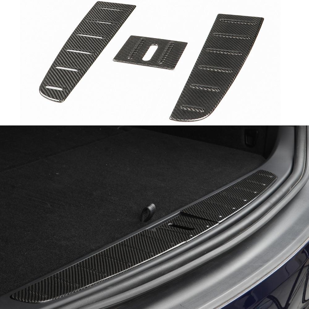 High-Quality Carbon Fiber Trunk Sill Protectors Set for Tesla Model X 2022 and Beyond - Evooor