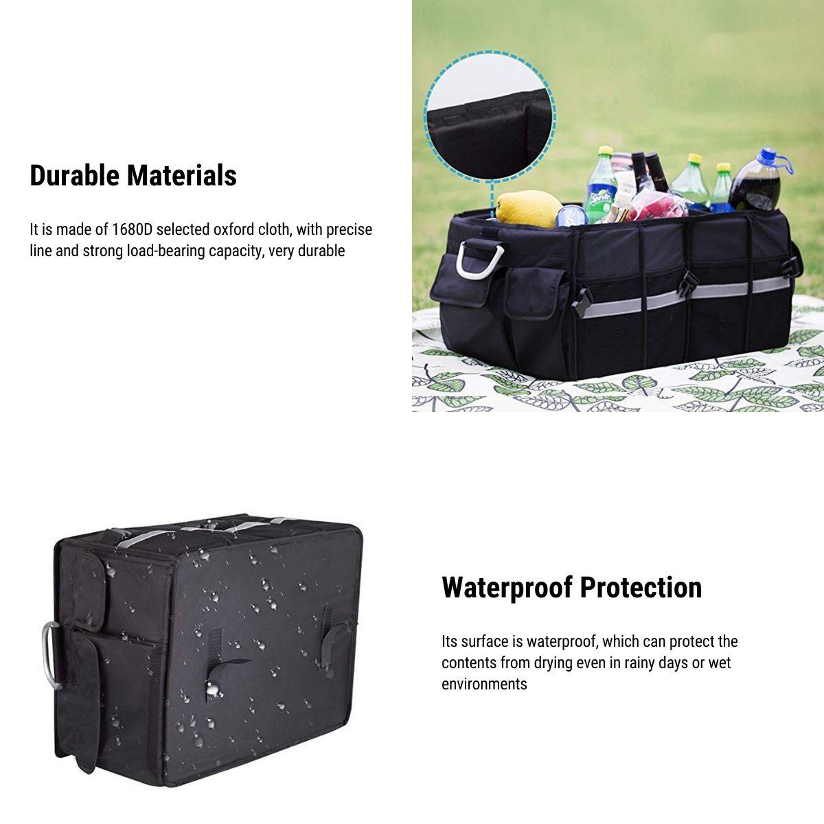 Tesla Model 3/Y/S/X/Cybertruck Organizer - Collapsible Car Trunk Organizer with Easy Storage - Evooor