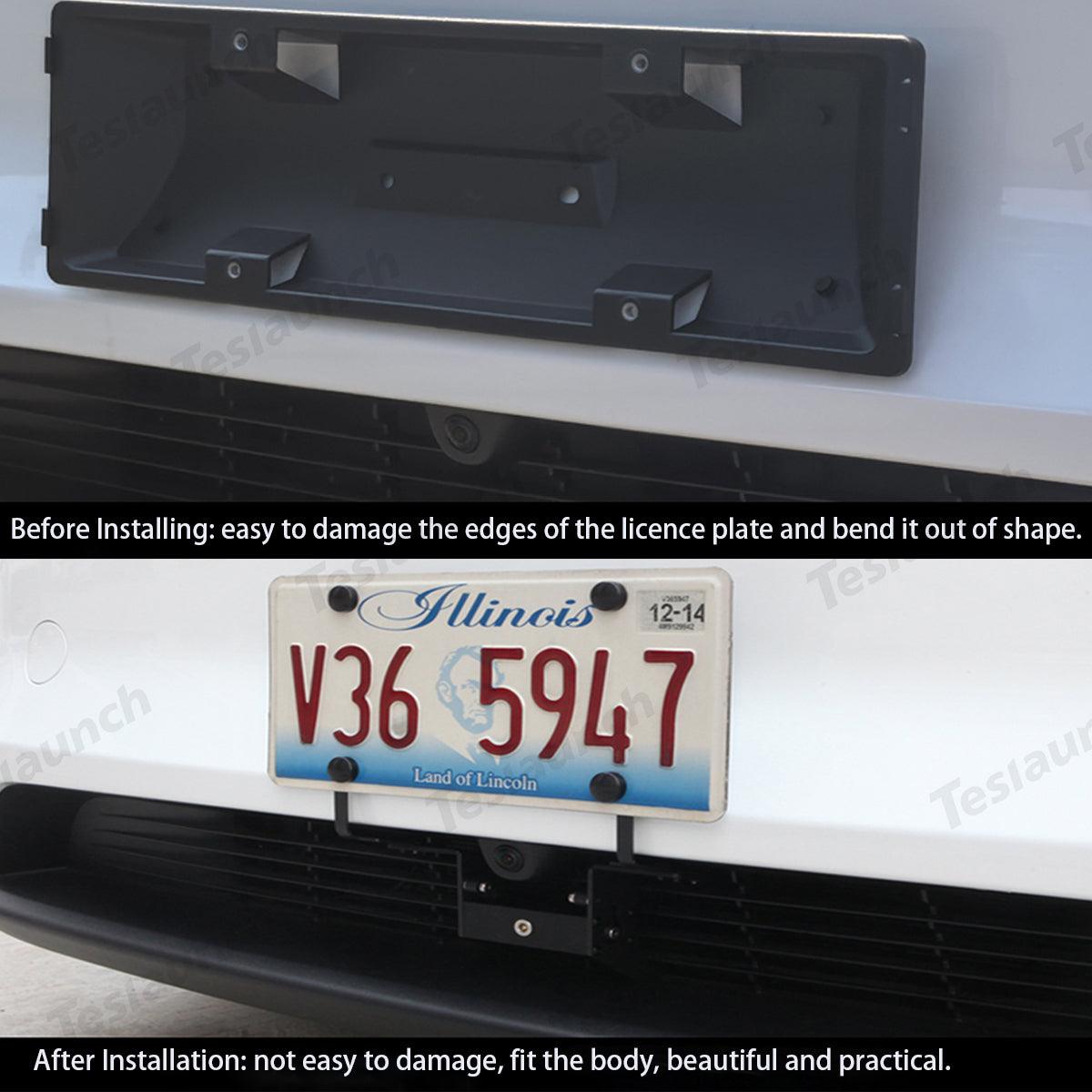 Drill-free Anti-theft US Standard License Plate Frame for Tesla Model Y Juniper 2025+ - Evooor