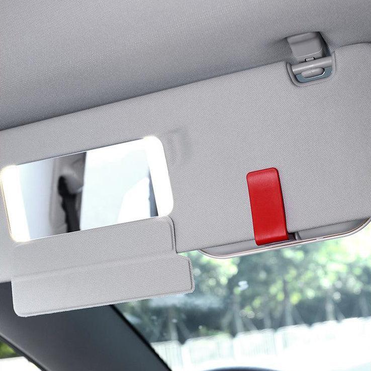 Tesla Glasses Case Sun Visor Card Storage Sunglasses Storage Box for Model 3/Y/X/S (2012-2023) - Evooor