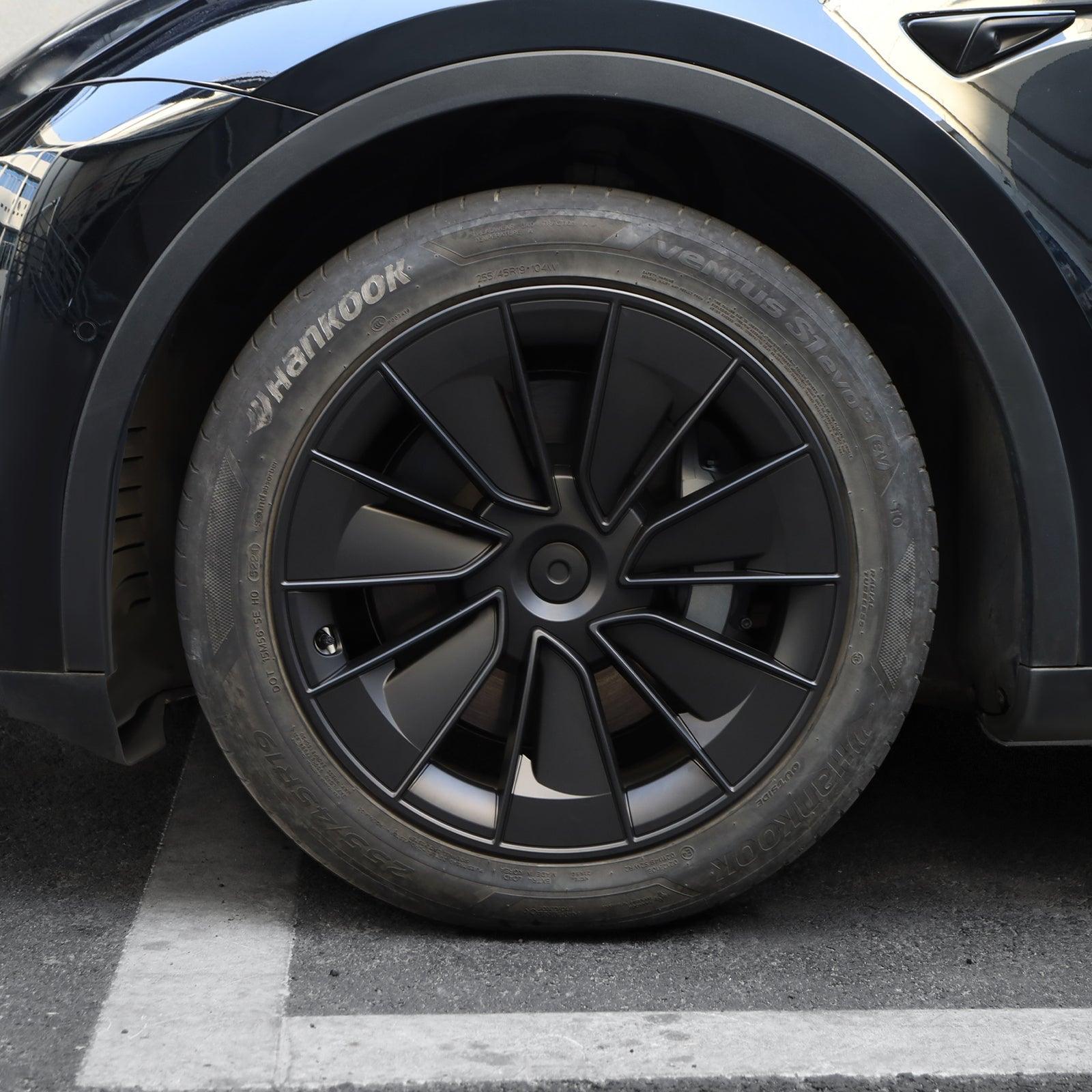 Model Y 19" Gemini Wheel Hubcaps (Set of 4) for Tesla Model Y - Inspired by Model 3 Highland Performance 20'' Forged Wheels - Evooor