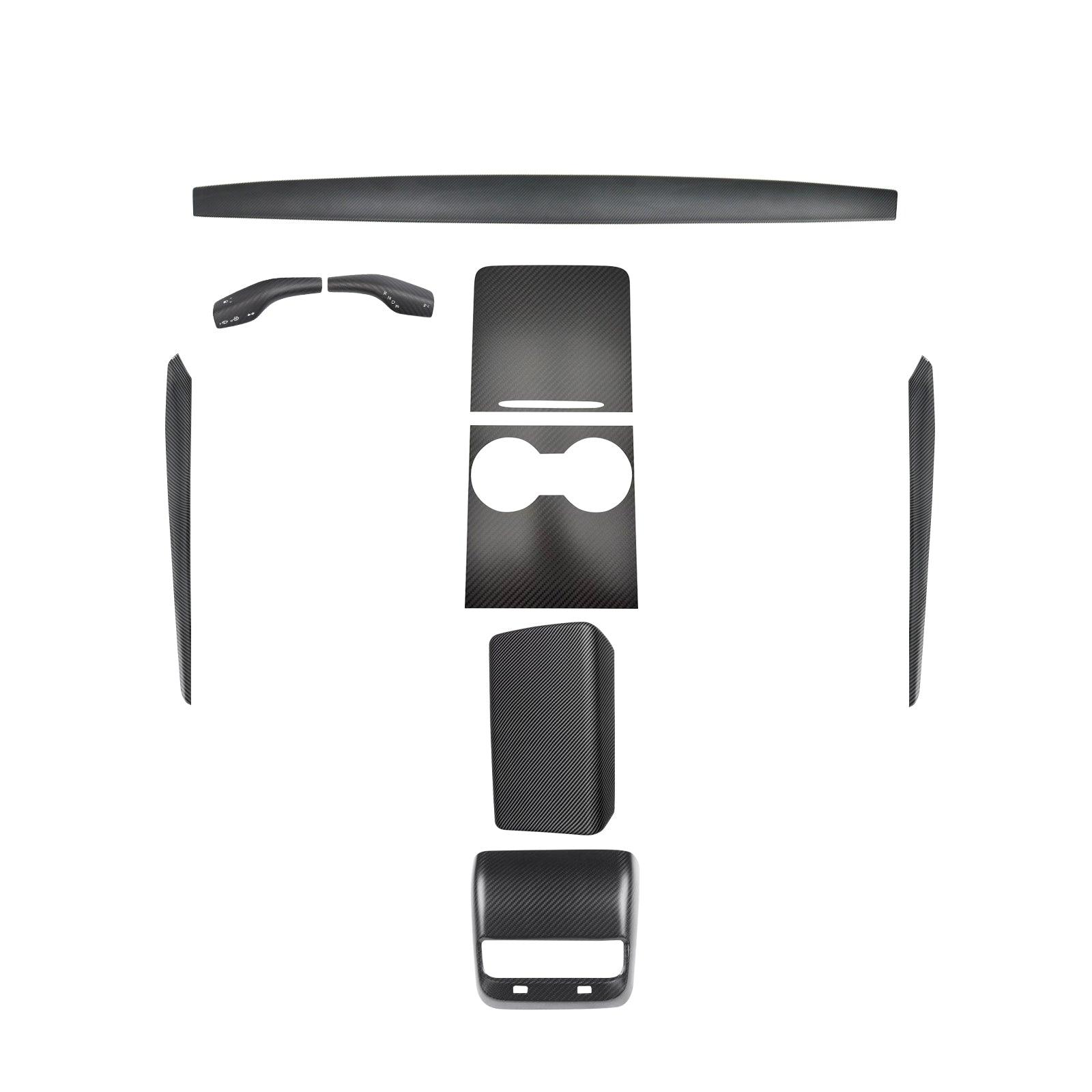 Premium Carbon Fiber Interior Trim Kit for Tesla Model 3 and Model Y - Upgrade Your Interior with High-Quality Wraps - Evooor