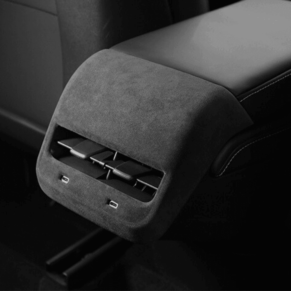 Model 3/Y Alcantara Rear AC Vent Anti-kick Cover for Tesla(2017-2023) - Evooor