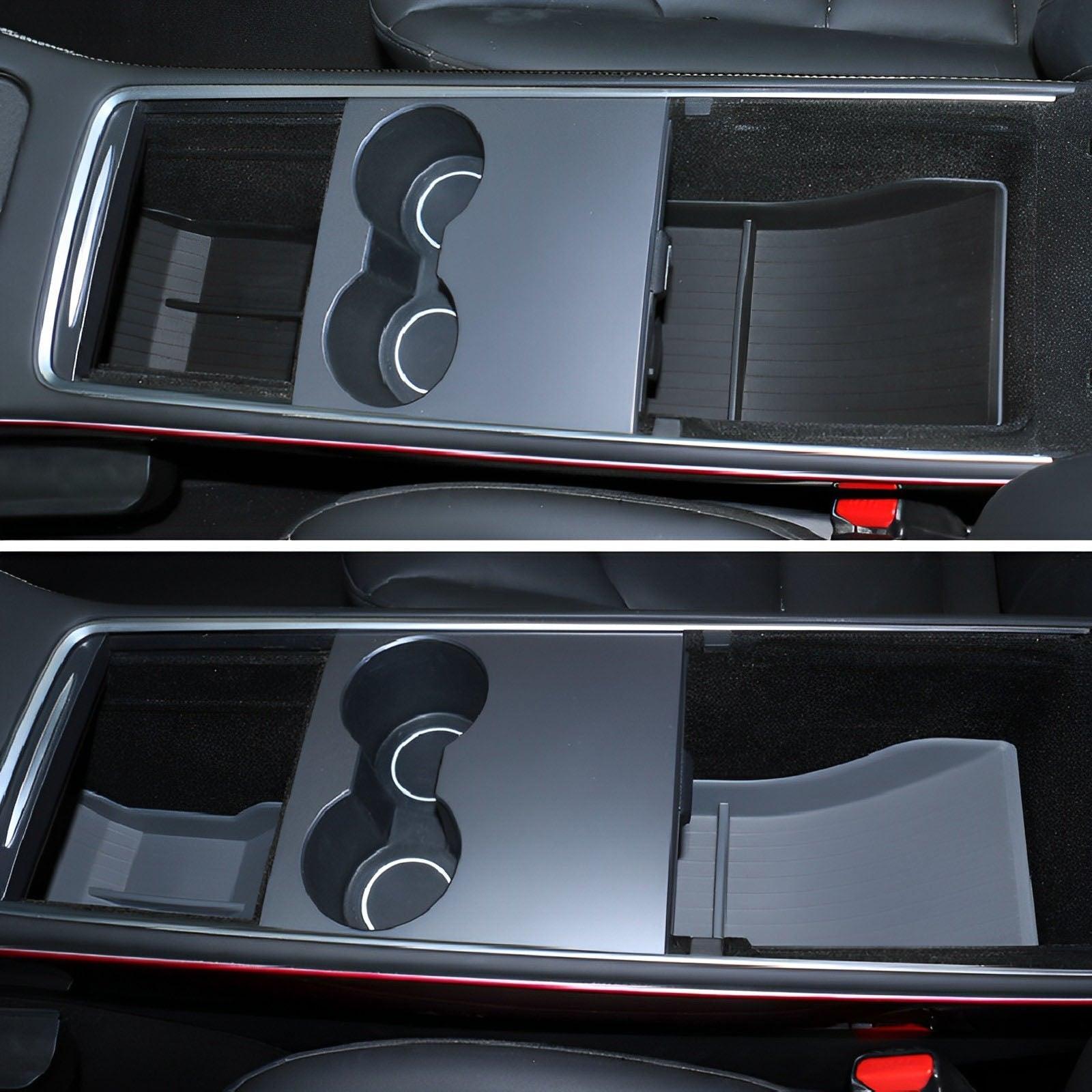 Model 3/Y Center Console Storage Box Rubber Mat for Tesla(2021-2023) - Evooor