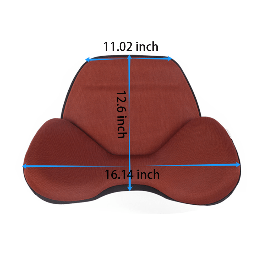Breathable Lumbar Support Pillow with Ergonomic Ice Silk Cover - Universal Fit for Cars and Vehicles - Evooor