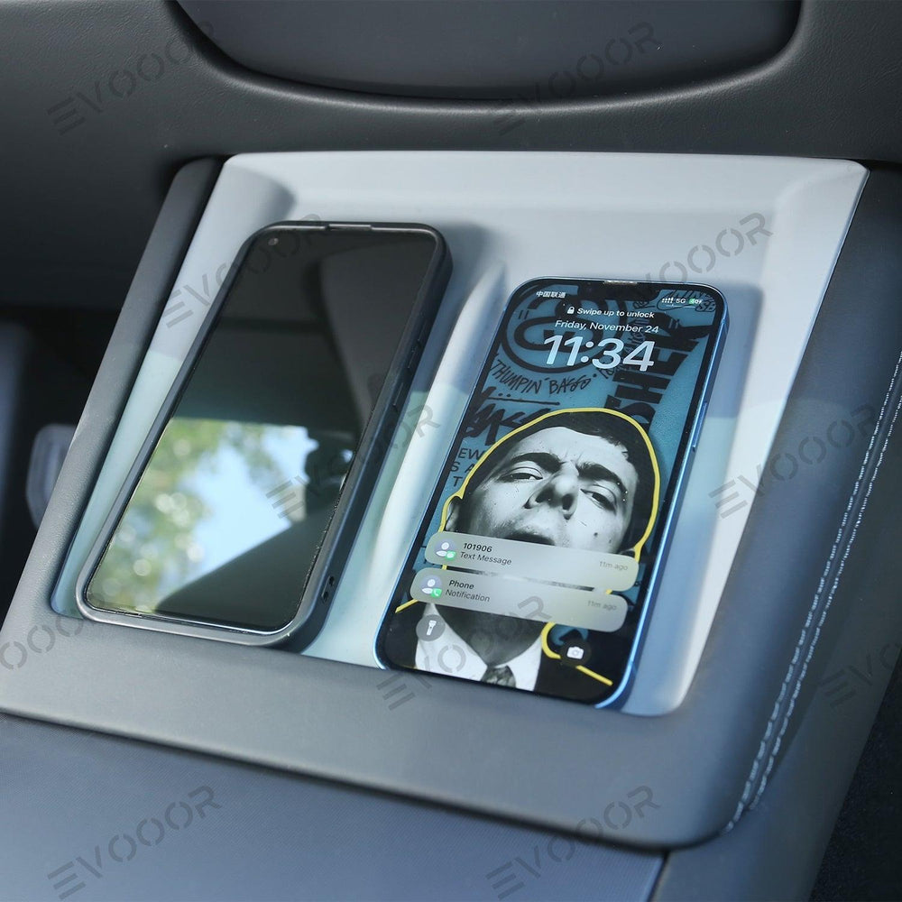 2024 Tesla Model 3 Highland Center Control Silicone Pad Wireless Charging Anti-Slip Protective Mat - Evooor
