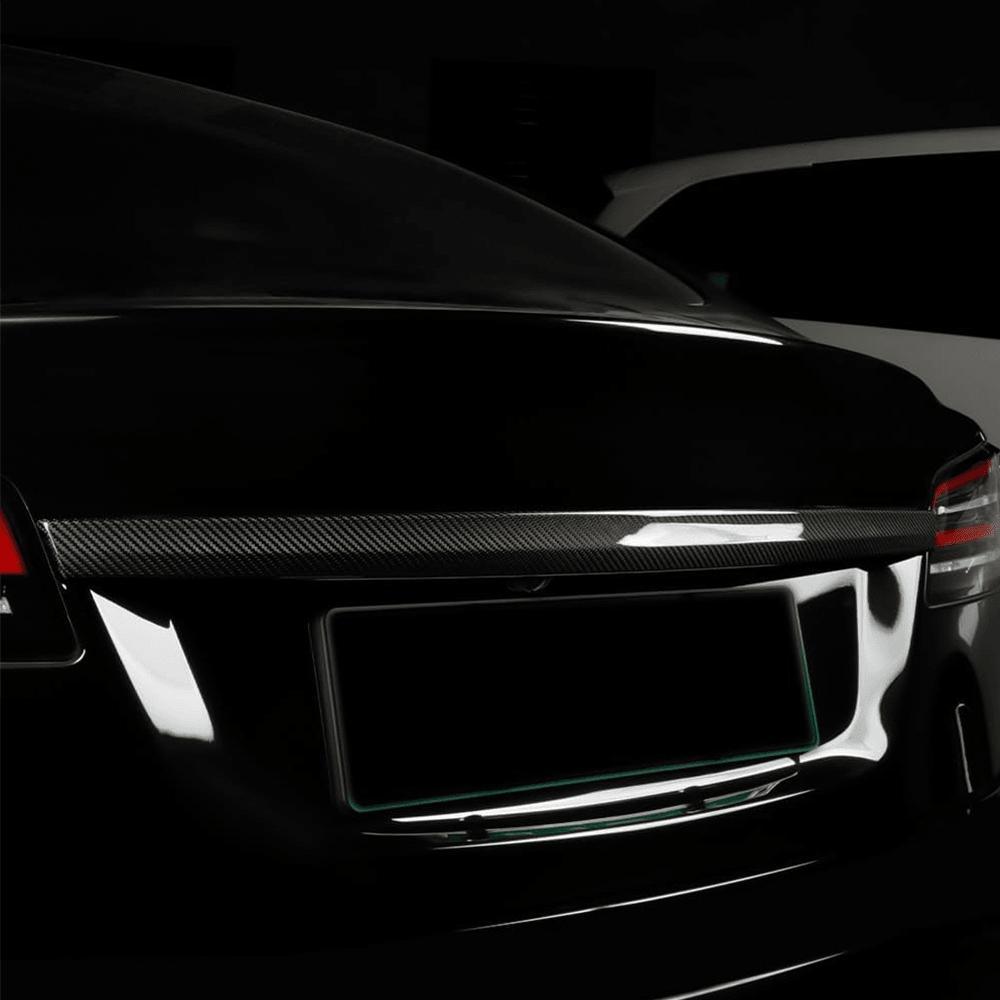 [Enhanced Performance] Carbon Fiber Rear Tailgate Trim for Tesla Model S 2022 and Beyond - Evooor