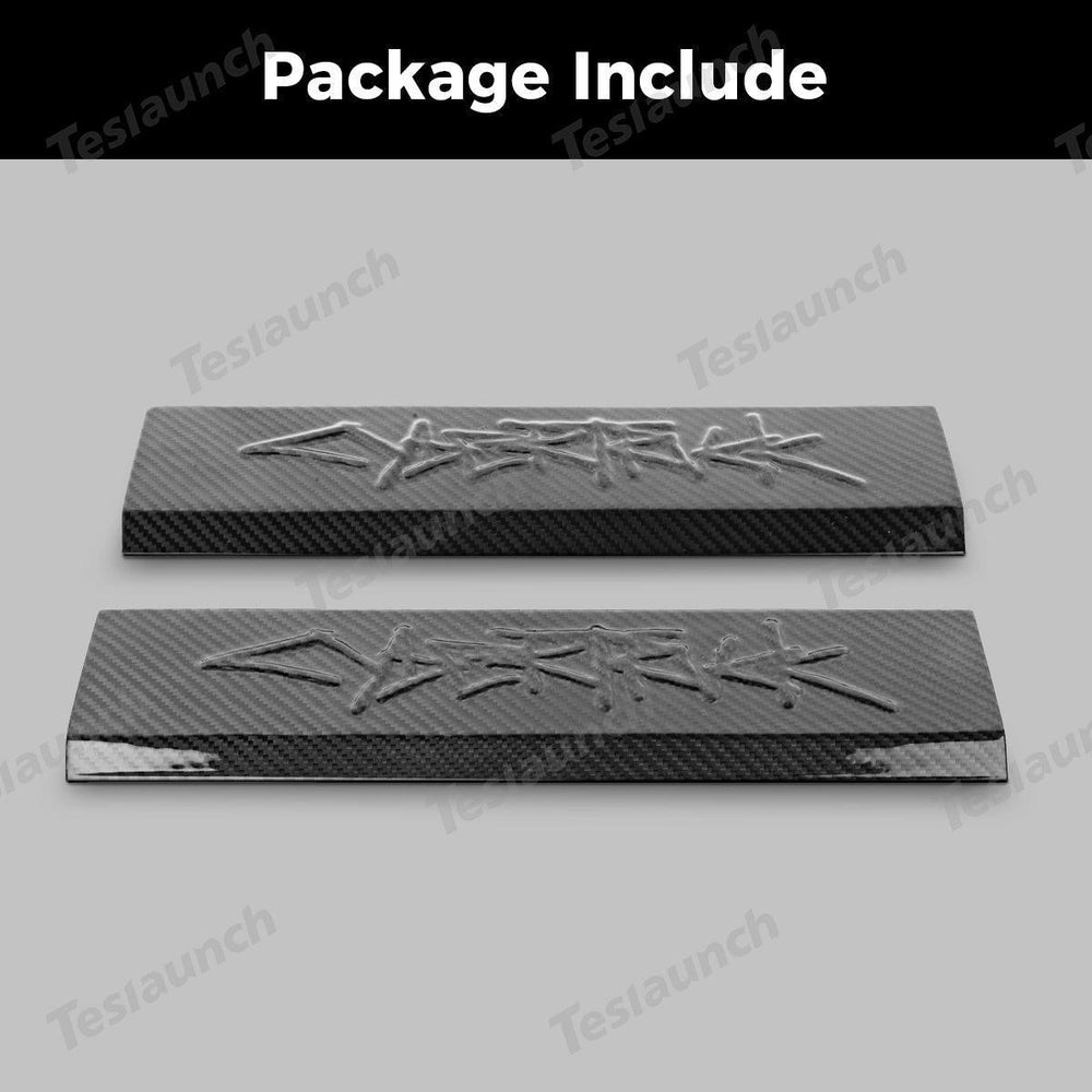[Real Carbon Fiber] Front Door Sill Protector for Tesla Cybertruck (2 Pcs) - Evooor