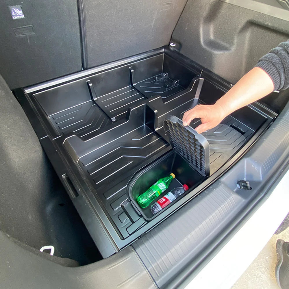 Plastic Rear Trunk Interior Storage Box For VW ID.4 2020+ - Evooor