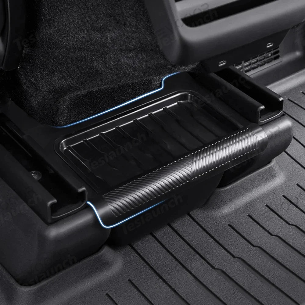 Multi-Functional Rear Flip-Top Trash & Storage Bin for Tesla Model Y Juniper 2025+