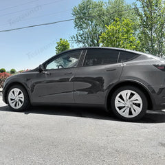 Set of 4 High-Quality 19'' Crossflow Wheel Covers Compatible with Tesla Model Y 2025+ - Sleek Helix 2.0 Design - Evooor