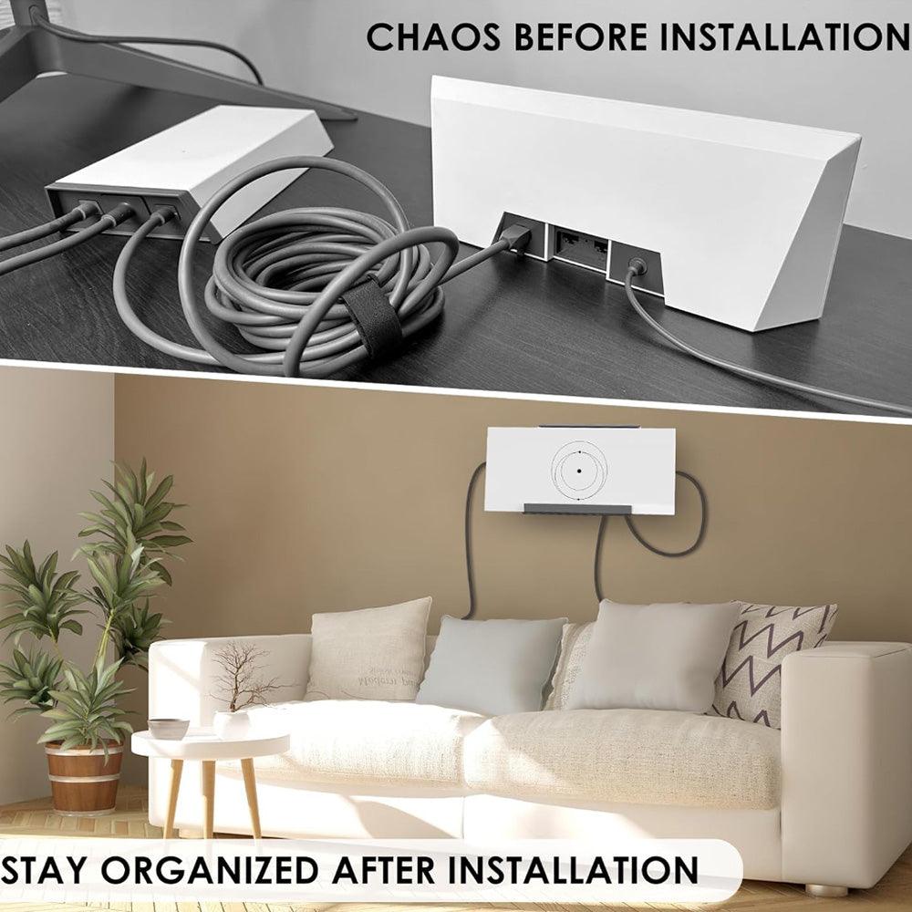 Metal Router and Power Supply Wall Mount Bracket Kit for Starlink Gen 3: Complete Accessory Set for Easy Installation - Evooor