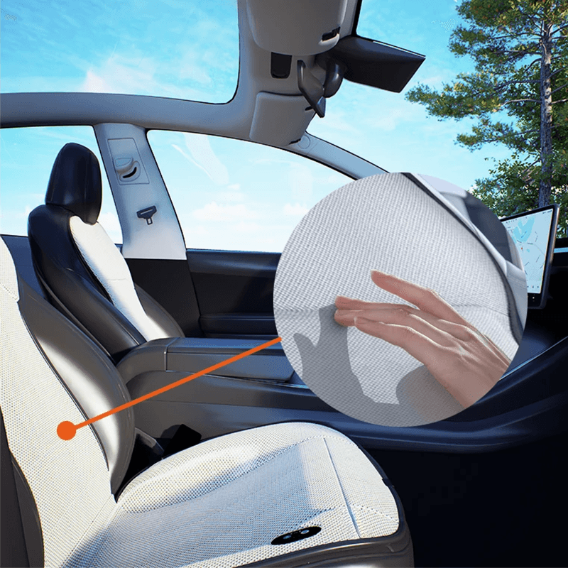 Breathable Ice Silk Seat Pad with Cooling Technology for Tesla Model 3/Y - Evooor