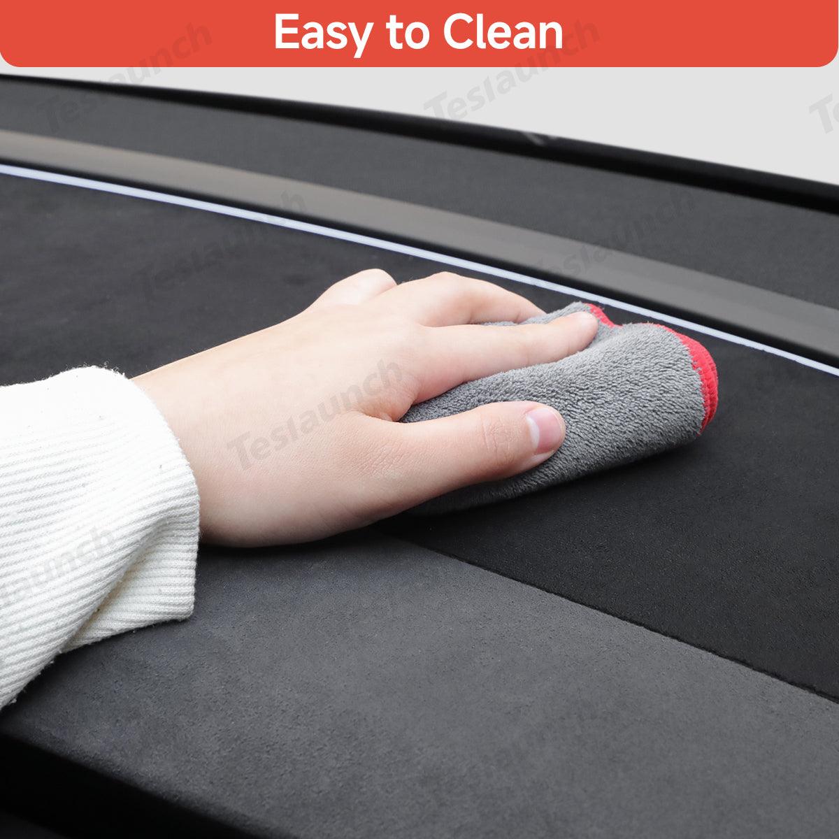 Suede Sunshade Dashboard Mat – UV Protection & Anti-Glare for Tesla Model Y Juniper 2025+ - Evooor