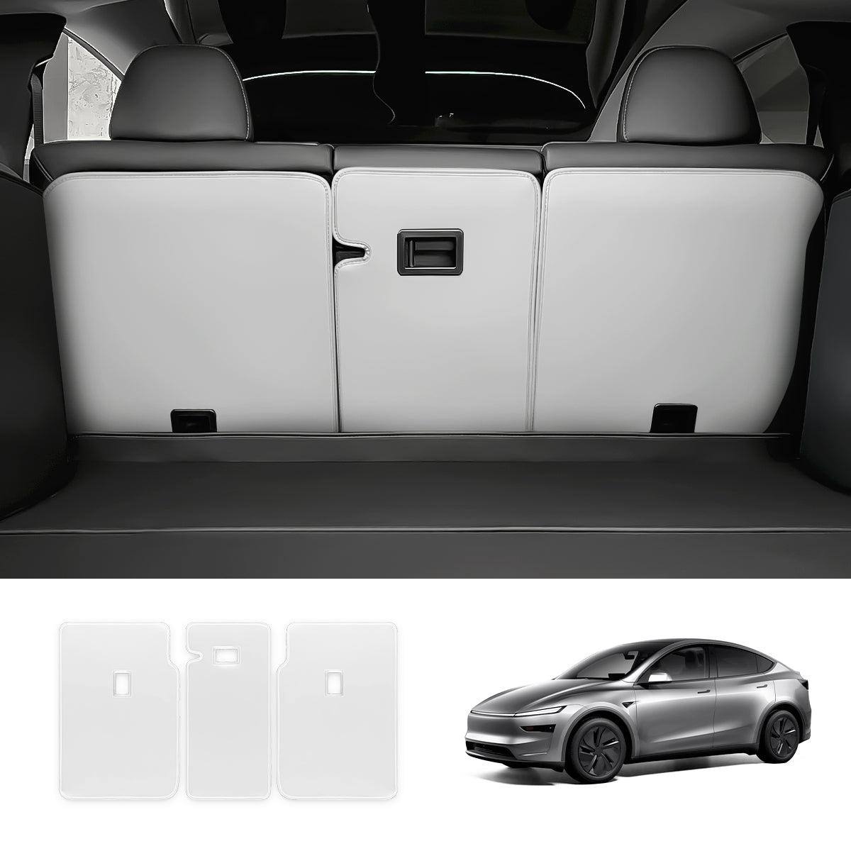 Nappa Leather Rear Seat Back Protector for Tesla Model Y Juniper 2025+ - Evooor