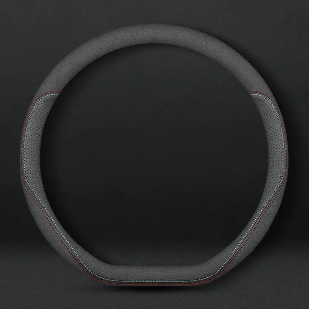 Nappa Leather D-Shaped Anti-Slip Steering Wheel Cover For VW ID.3 2025