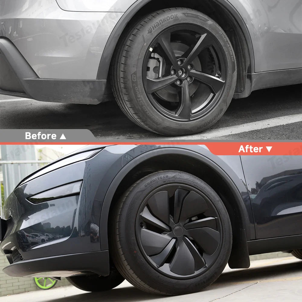 Premium 19'' Wheel Covers Set for Tesla Model Y Juniper 2025+ - Sleek Design, OEM Quality (Pack of 4) - Evooor