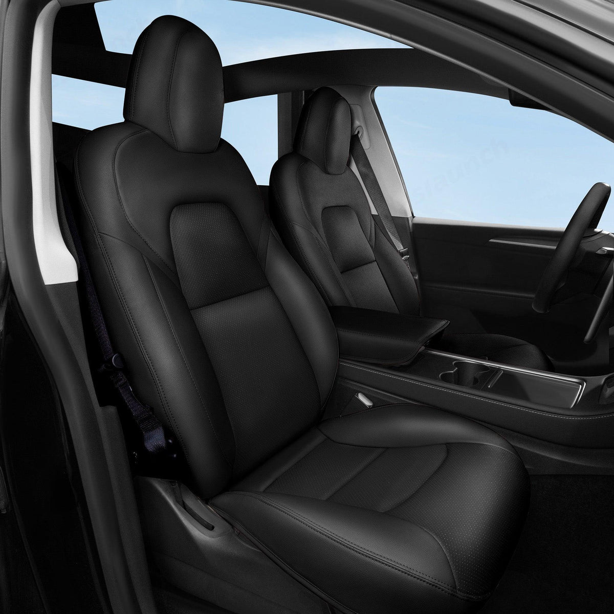Premium Full Coverage Seat Protector Set for Tesla Model Y 5-Seater 2020-2024 - Evooor
