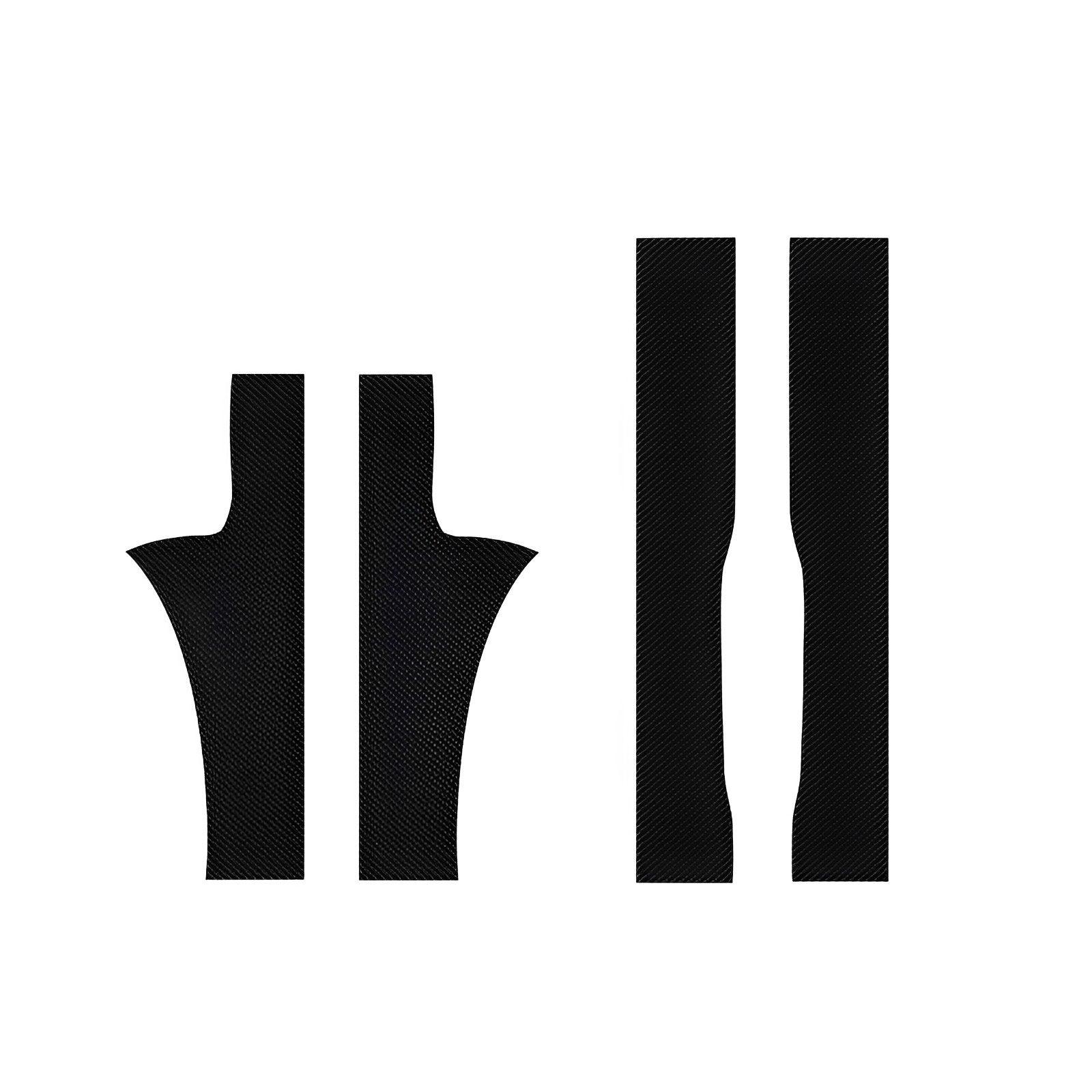 Tesla Model 3 Carbon Fiber Door Entry Guard Set - Durable Stickers for Door Sill Protection (4 Pieces) - Evooor