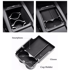 Model X/S Center Console Organizer Cup Holder for Tesla (2016-2020)