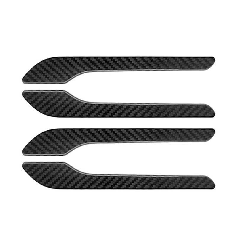 Glossy Carbon Fiber Door Handle Protection Kit for Tesla Model 3/Y (Set of 4) - Ultimate Style and Protection - Evooor