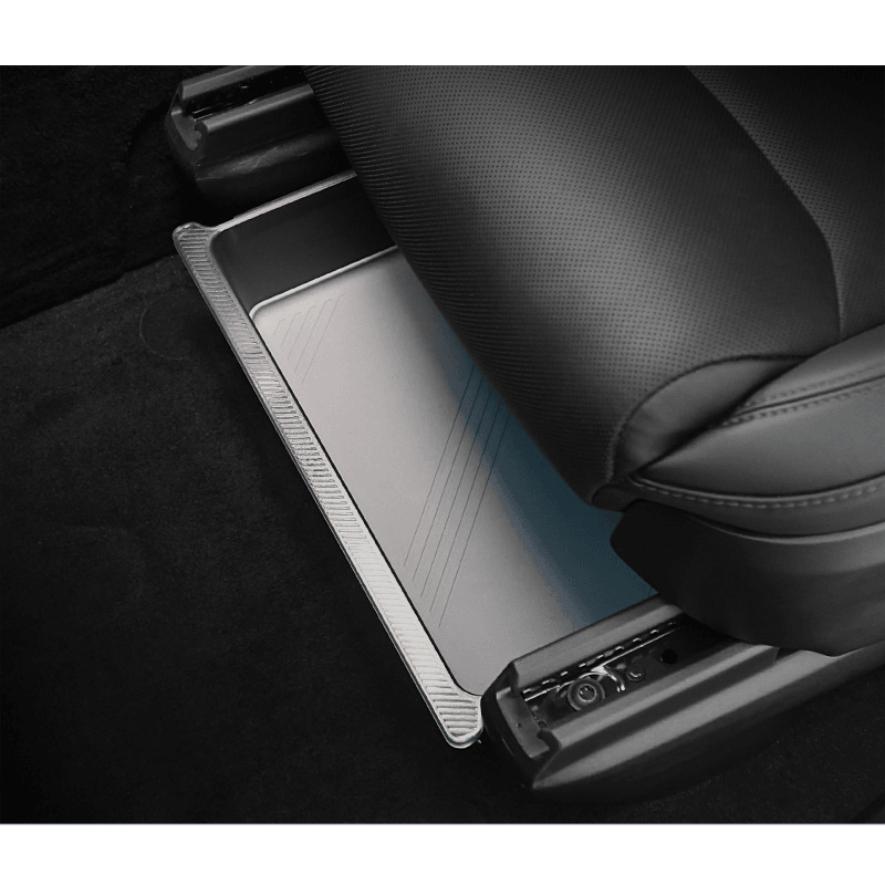 Custom Fit Underseat Organizer Tray Bin for Tesla Model X | Interior Hidden Storage Box (2022-2024) - Evooor