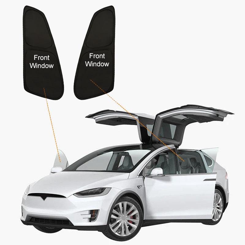 Tesla Model X(2015-2024) Privacy And Thermal Insulated Sunshades Curtains Opaque Sun Visor for Camping and Daily Use - Evooor