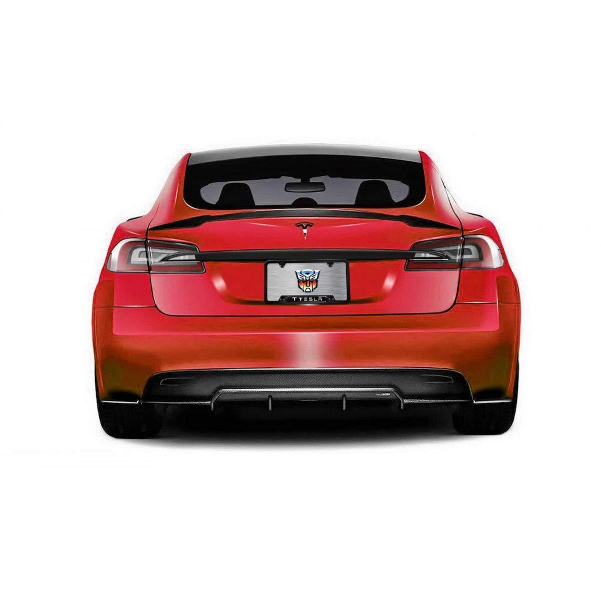 Tesla License Plate Frame 2-Pieces High-Grade Tesla tag License Frame US Car (1 Pair) - Evooor