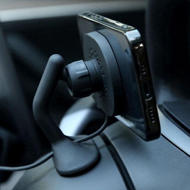 Magnetic Wireless Charger Mount for Tesla Model 3/Y | Magsafe Steering Wheel Phone Holder with Fast Charging (2017-2024) - Evooor