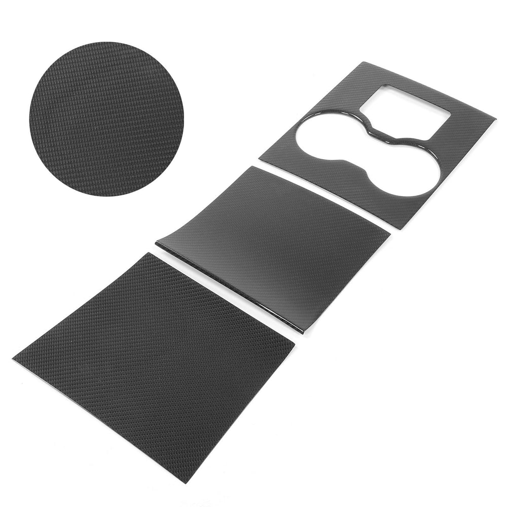[Real Carbon Fiber] Model 3 Center Console Overlays, Decoration Wrap Cover (Gen. 1) for Tesla(2017-2020) - Evooor