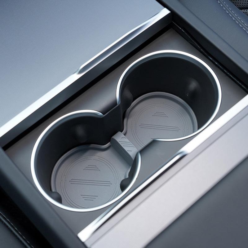 2024 Model 3 Highland Water Cup Holder Storage Box Console TPE Silicone Holder Cup Holder Insert for Tesla - Evooor