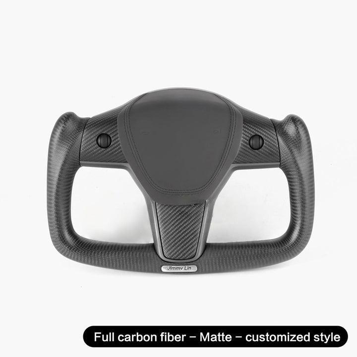 High-Quality Full Carbon Fiber Steering Wheel for Tesla Model 3 and Model Y - Enhanced Grip and Luxury Design - Evooor