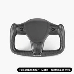 High-Quality Full Carbon Fiber Steering Wheel for Tesla Model 3 and Model Y - Enhanced Grip and Luxury Design
