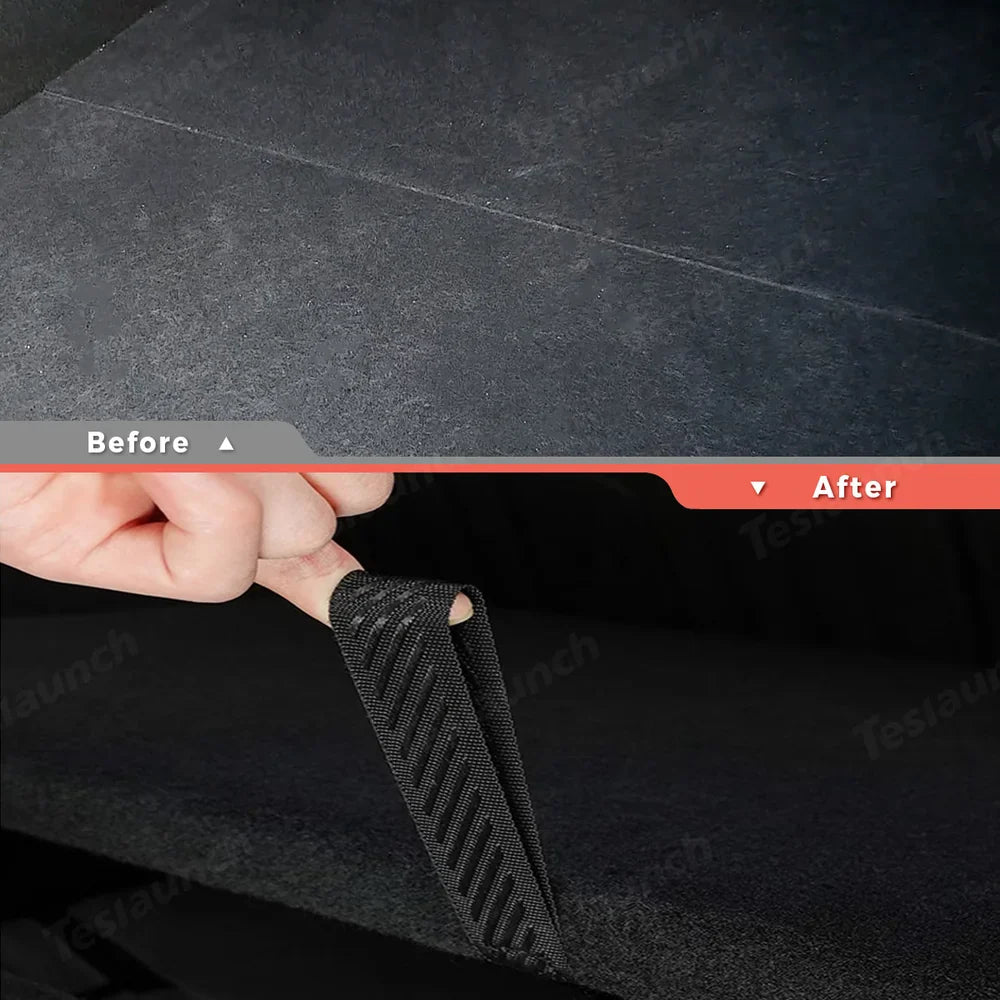 Premium Juniper Trunk Floor Panel Pull Strap Compatible with Tesla Model Y 2025+ - Enhanced Utility and Style - Evooor