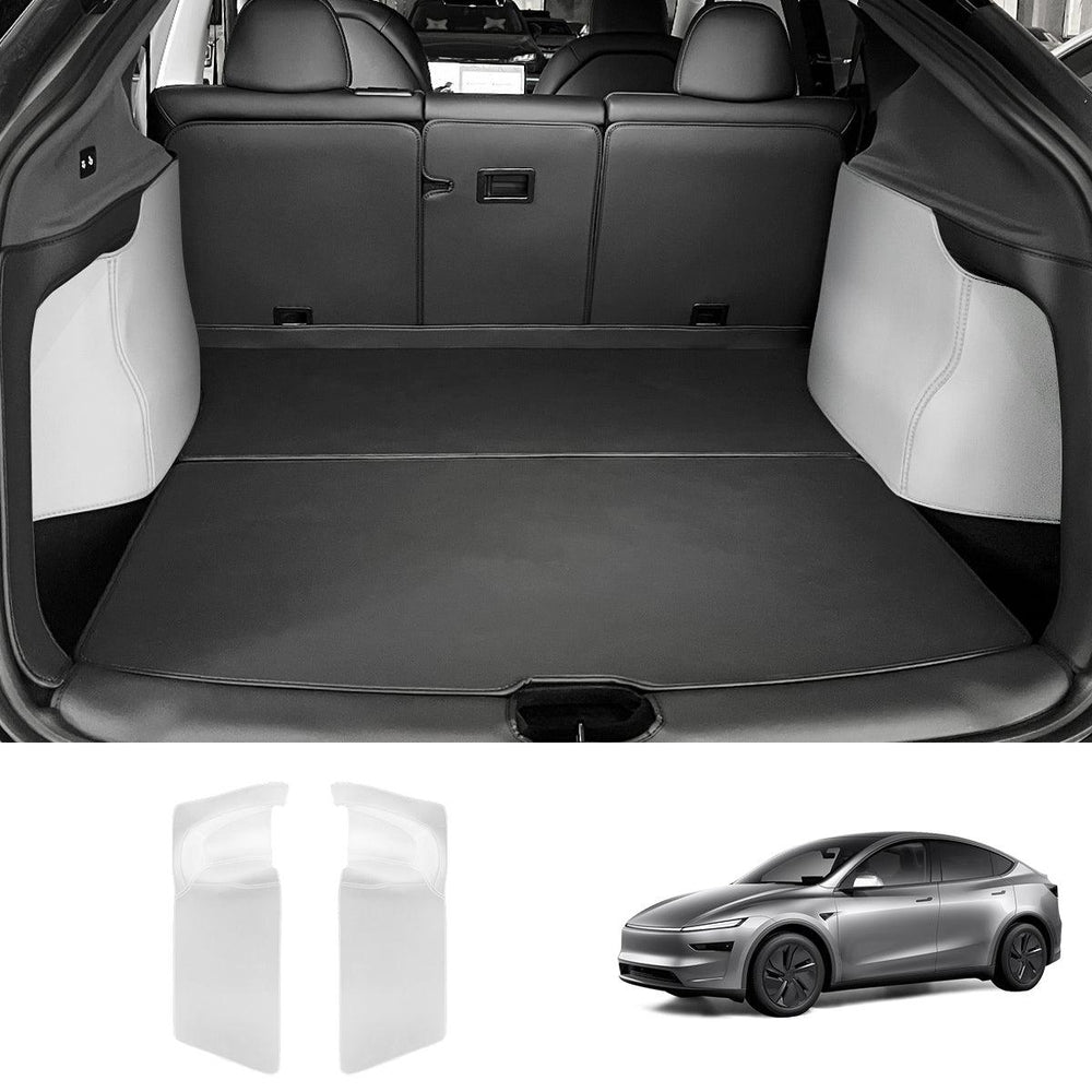 Napa Leather Rear Trunk Side Shields – Long-Lasting Protection 2-Piece Set for Tesla Model Y Juniper 2025+ - Evooor