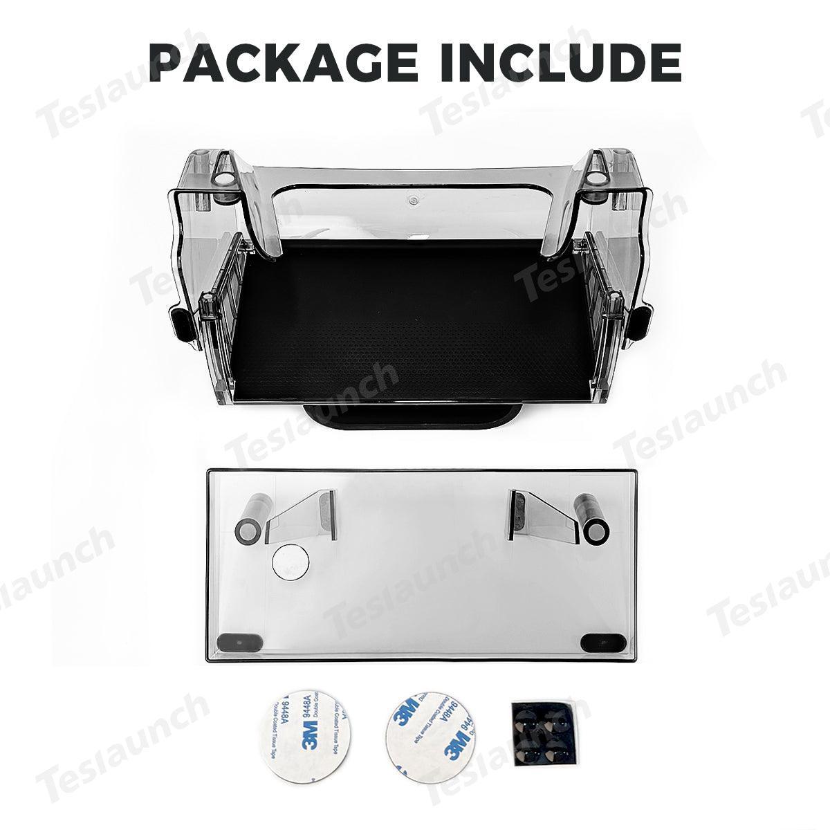 Under Central Control Screen Hidden Storage Box with Tray for Tesla Model Y Juniper 2025+ - Evooor