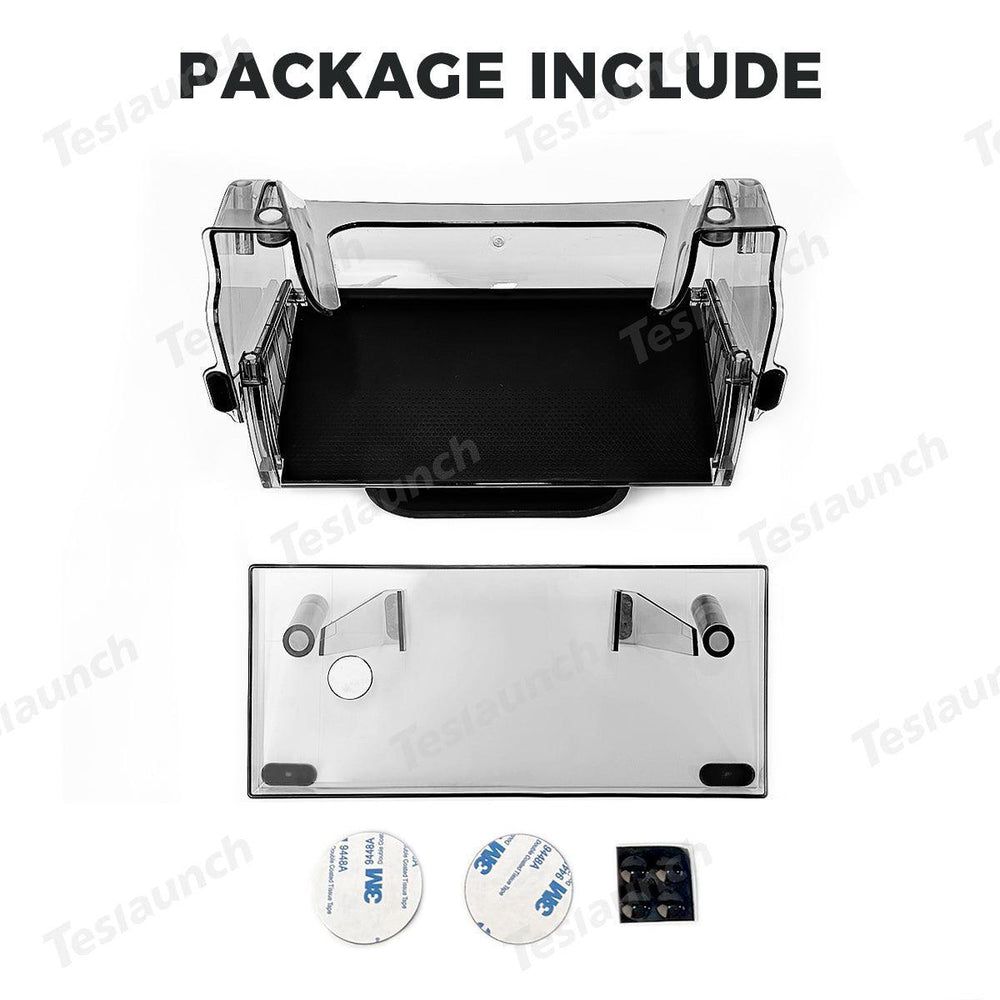 Under Central Control Screen Hidden Storage Box with Tray for Tesla Model Y Juniper 2025+ - Evooor