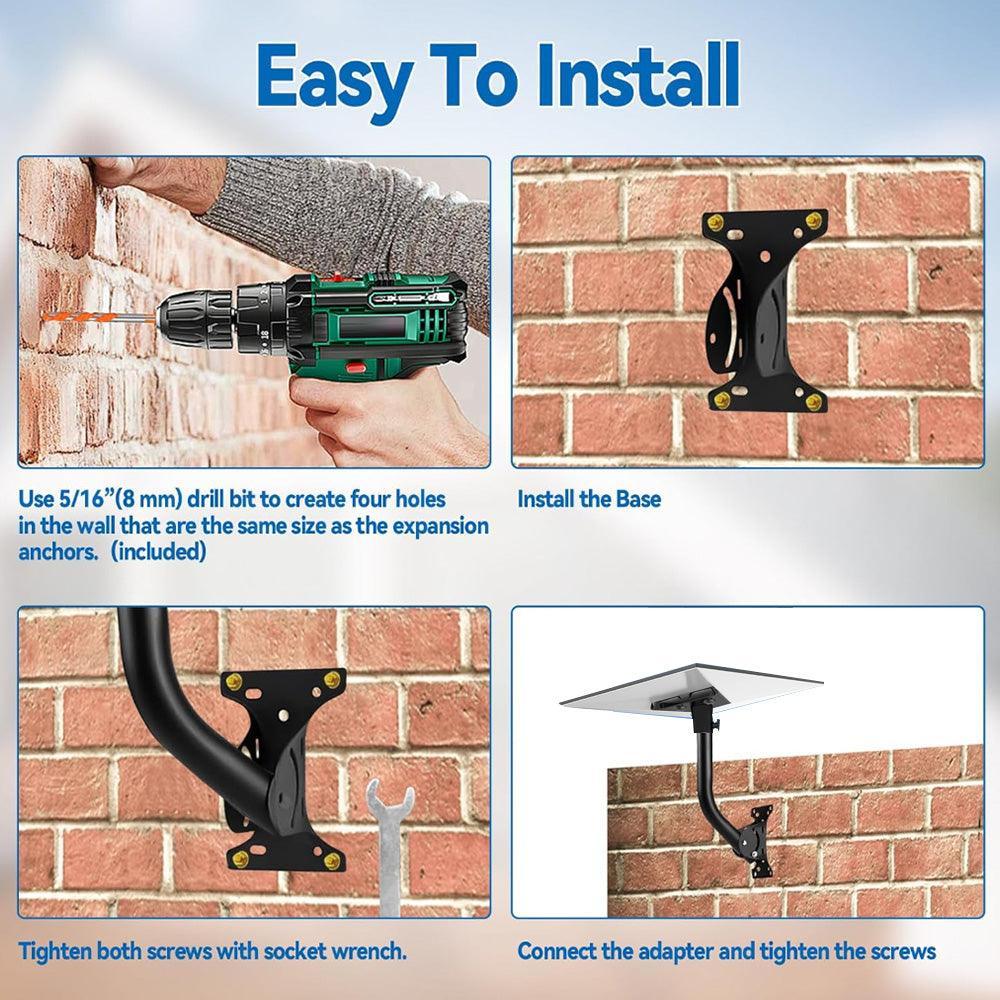 Versatile Satellite Dish Mounting Bracket for Starlink Generation 3 Systems - Evooor