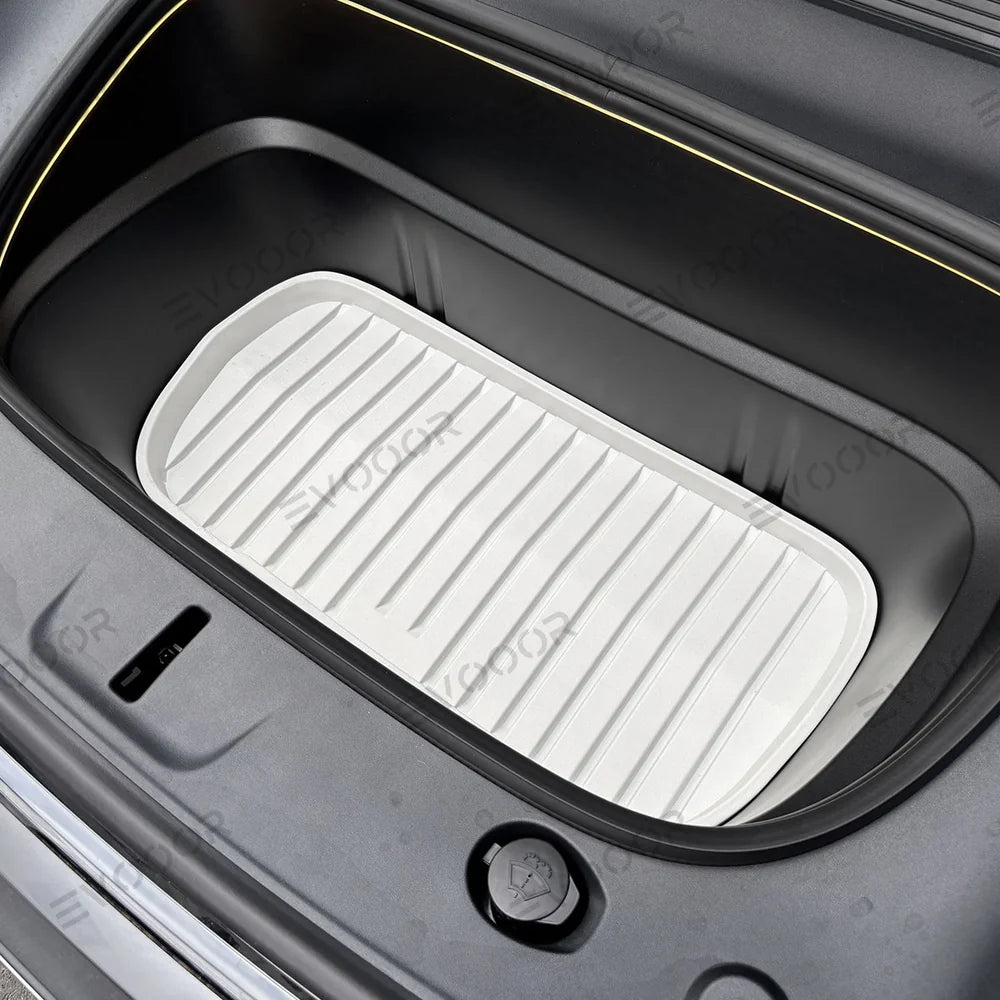 Custom Fit Juniper White TPE Interior Floor Mats & Cargo Liners Bundle for Tesla Model Y - Waterproof All-Weather Protection (2025 and Later Models)