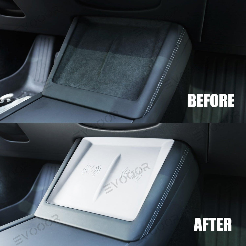 2024 Tesla Model 3 Highland Center Control Silicone Pad Wireless Charging Anti-Slip Protective Mat - Evooor
