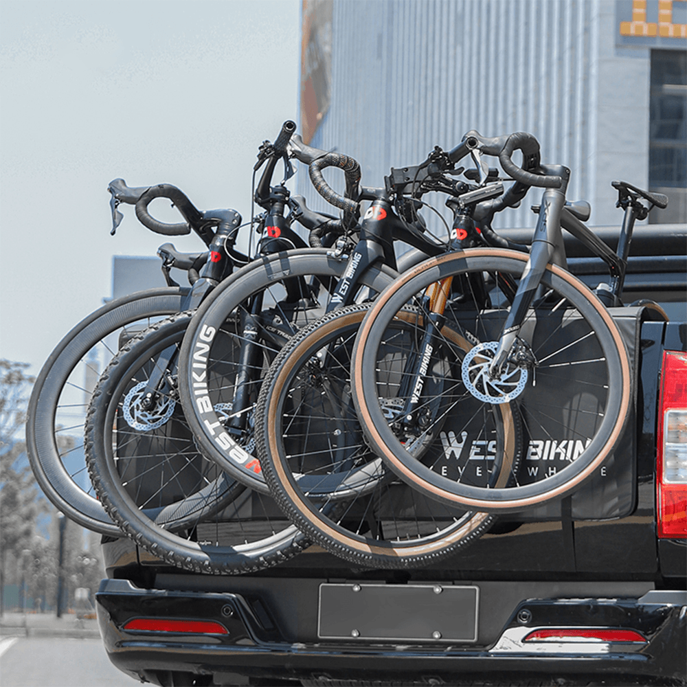 Bike Tailgate Shield Pad with Tool Pockets for Cybertruck - Evooor