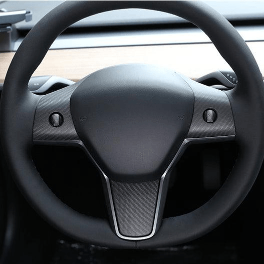 Model 3/Y [Real Carbon Fiber] Steering Wheel Cover for Tesla(2017-2023) - Evooor