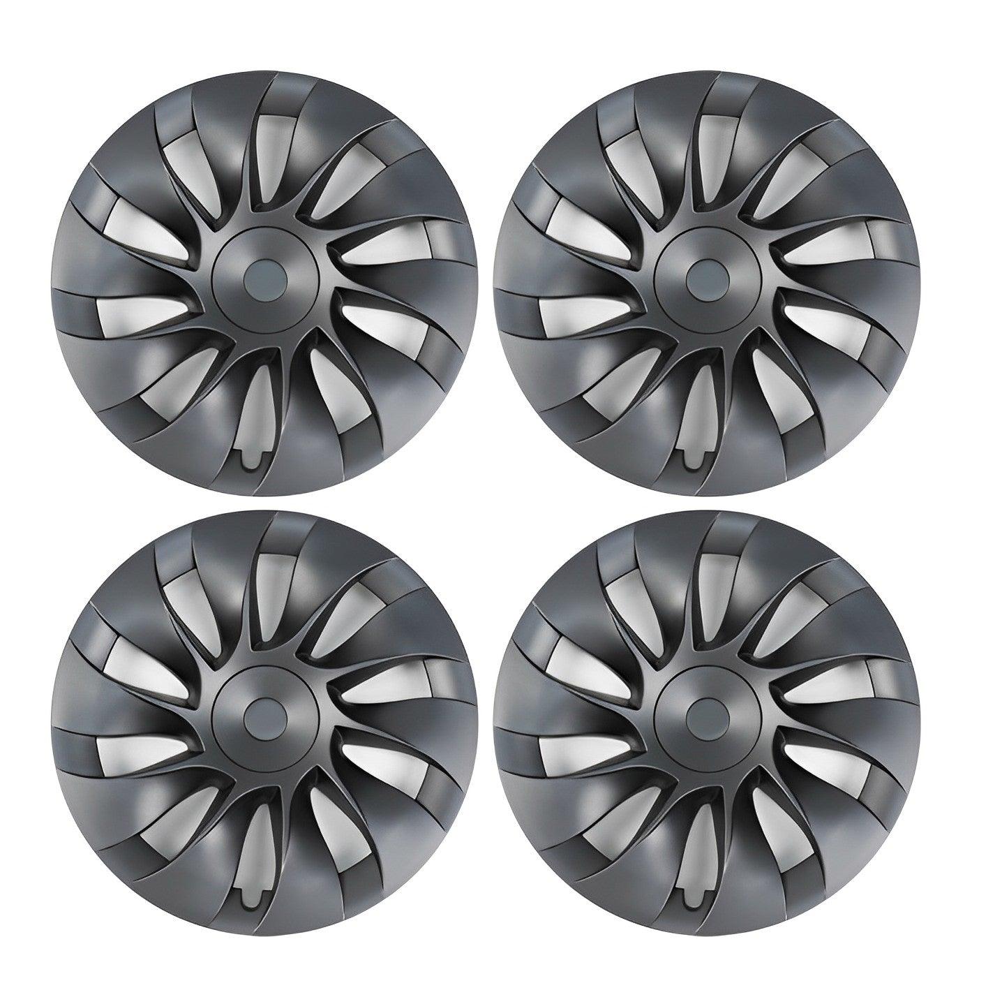 Performance Hub Caps Set for Tesla Model Y - Sleek Induction Style Wheel Hub Covers (4 Pieces) - Evooor