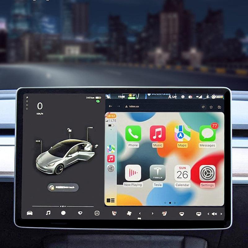 2024 Tesla Model 3/Y (2018-2024) Wirelessly Connect Apple Carplay on Tesla Main Screen ( iOS 10+/Android 11+) - Evooor