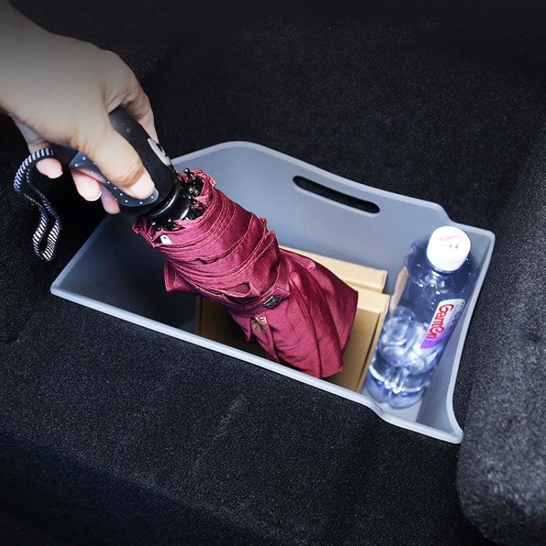 Premium Silicone Storage Tray for Tesla Model X Lower Left Side Trunk Organization - Evooor