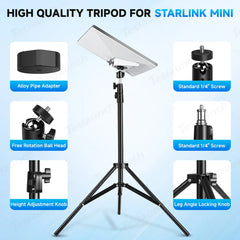Versatile Tripod Stand with Threaded Adapter for Starlink Mini - Easy Height Adjustment and Secure Mounting - Evooor