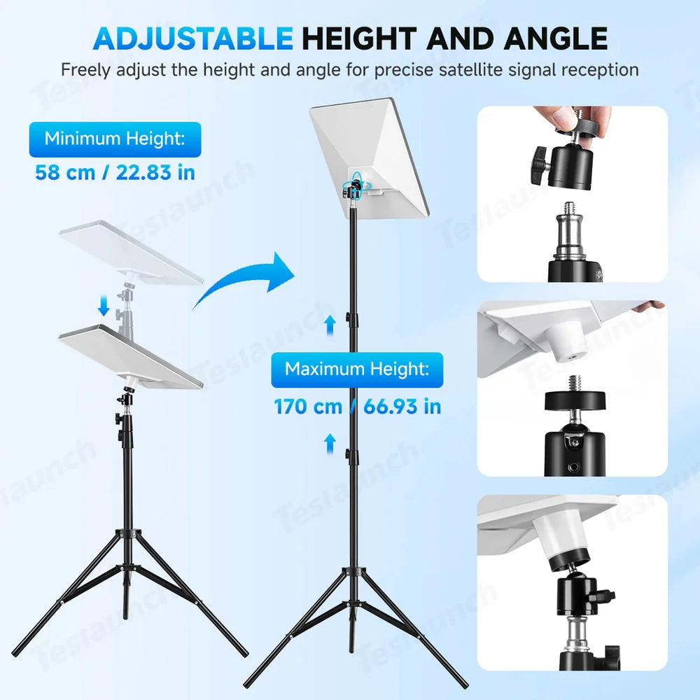 Universal Tripod Stand Holder with 1/4" Screw Mount for Starlink Mini Satellite Terminal - Evooor