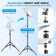 Versatile Tripod Stand with Threaded Adapter for Starlink Mini - Easy Height Adjustment and Secure Mounting - Evooor