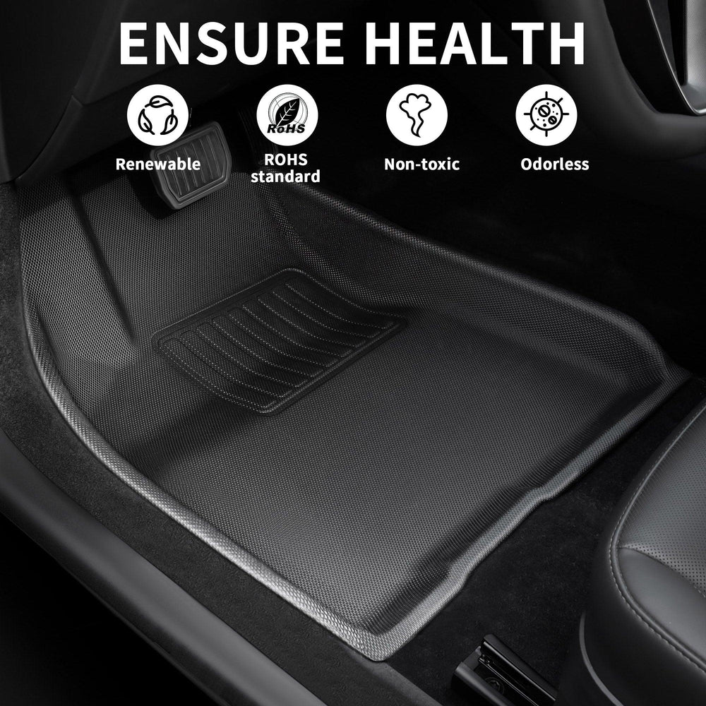 BASENOR 8 Tappetini Per Tesla Model 3 2024 (Highland) – Materiale 3D, Antiscivolo, Inodori, Copertura Totale Anteriore E Posteriore